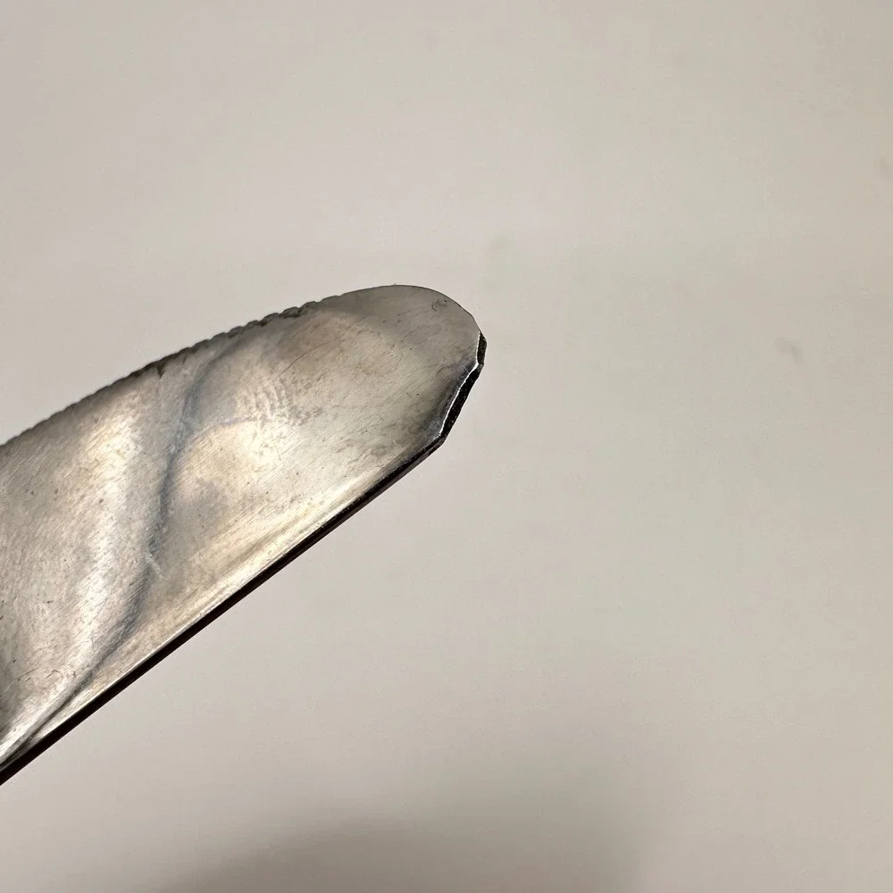 Oxford Hall Stainless Japan Rose Queen's Tapestry Serrated Dinner Knife Vintage